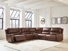 DeepWakes Reclining Sectional with Storage Console - Dayton Discount Furniture