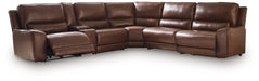 DeepWakes Reclining Sectional with Storage Console - Dayton Discount Furniture