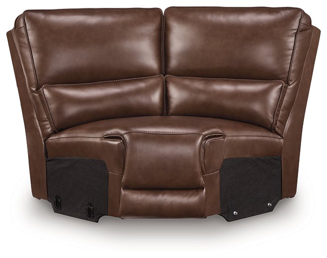 DeepWakes Reclining Sectional with Storage Console - Dayton Discount Furniture