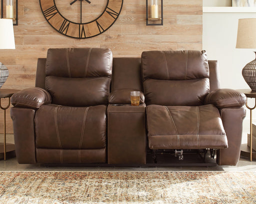 Edmar Power Reclining Loveseat with Console Loveseat Ashley Furniture