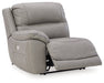 Dunleith 3-Piece Power Reclining Sectional Loveseat with Console Loveaseat Ashley Furniture