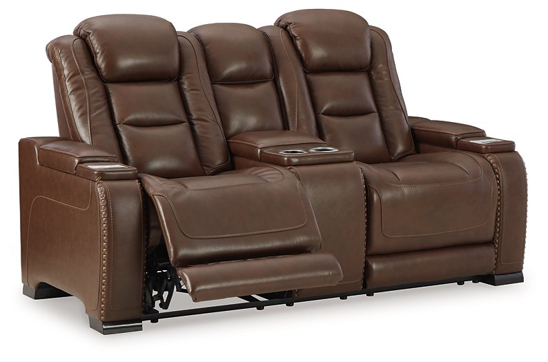 The Man-Den Power Reclining Loveseat with Console Loveseat Ashley Furniture