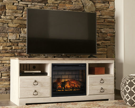 Willowton 64" TV Stand with Electric Fireplace TV Stand Ashley Furniture