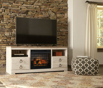 Willowton 64" TV Stand with Electric Fireplace TV Stand Ashley Furniture