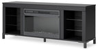 Cayberry 60" TV Stand with Electric Fireplace Entertainment Center Ashley Furniture