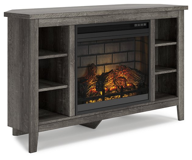 Arlenbry Corner TV Stand with Electric Fireplace TV Stand Ashley Furniture