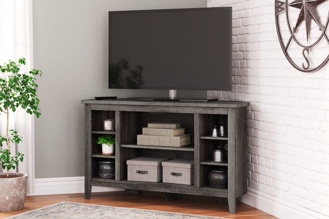 Arlenbry Corner TV Stand with Electric Fireplace TV Stand Ashley Furniture