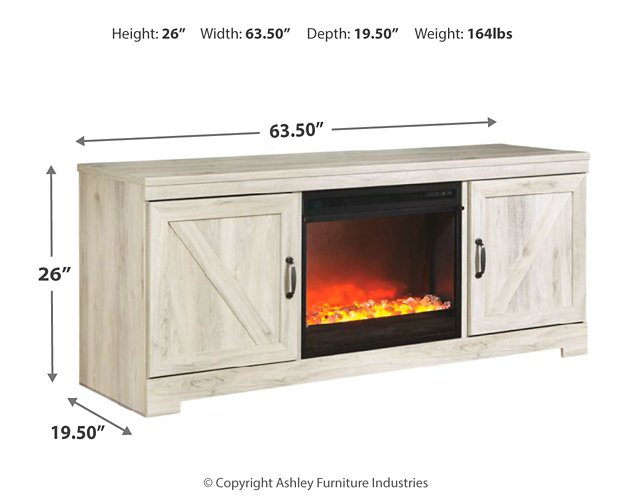 Bellaby 63" TV Stand with Fireplace TV Stand Ashley Furniture