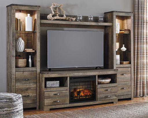 Trinell 4-Piece Entertainment Center with Electric Fireplace Entertainment Center Ashley Furniture