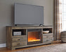 Trinell 63" TV Stand with Electric Fireplace TV Stand Ashley Furniture