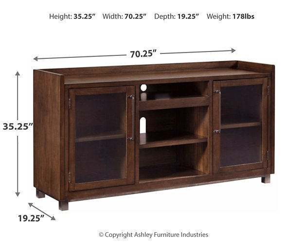 Starmore 70" TV Stand with Electric Fireplace Entertainment Center Ashley Furniture