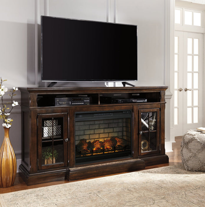 Roddinton 72" TV Stand with Electric Fireplace TV Stand Ashley Furniture