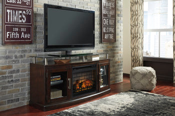 Chanceen 60" TV Stand with Electric Fireplace TV Stand Ashley Furniture