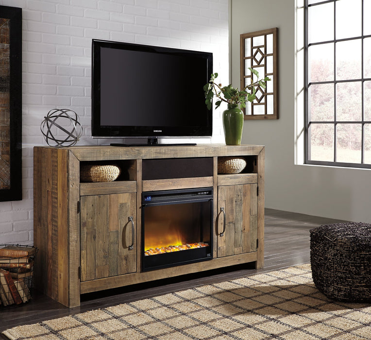 Sommerford 62" TV Stand with Electric Fireplace TV Stand Ashley Furniture