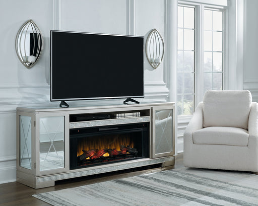 Flamory 72" TV Stand with Electric Fireplace TV Stand Ashley Furniture