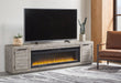 Naydell 92" TV Stand with Electric Fireplace TV Stand Ashley Furniture