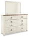 Willowton Panel Bed with Mirrored Dresser & 2 Nightstands Bedroom Set Ashley Furniture