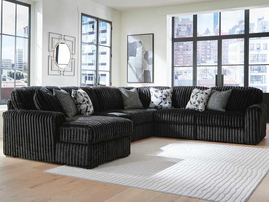 Midnight-Madness Sectional with Chaise Sectional Ashley Furniture