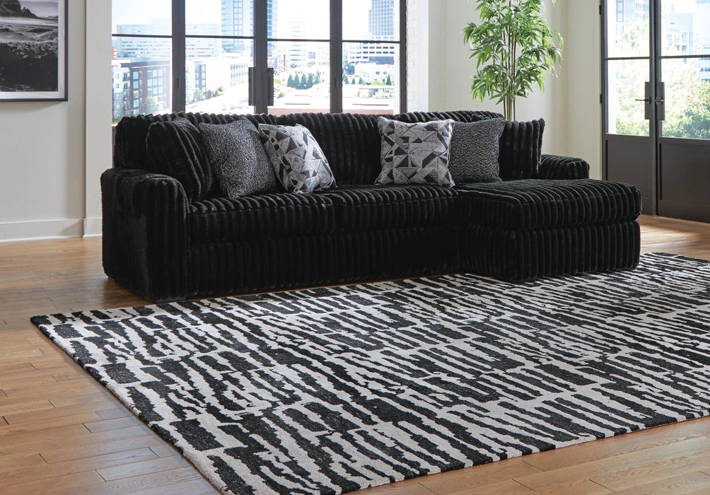 Midnight-Madness Sectional with Chaise Sectional Ashley Furniture