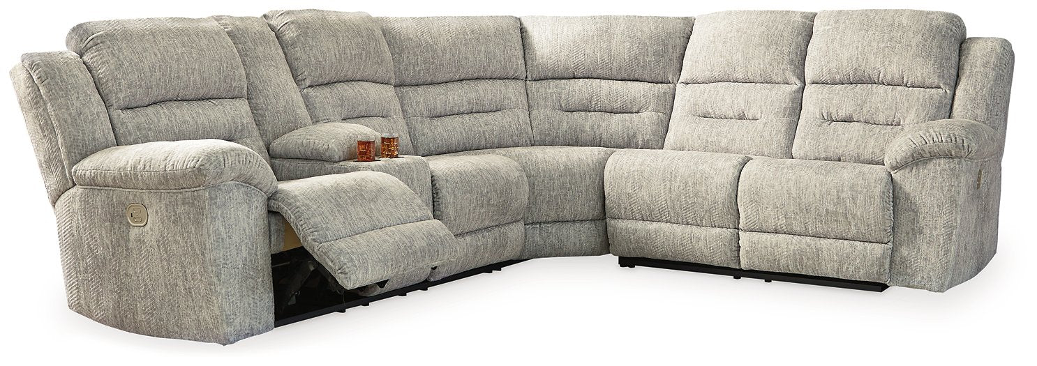Family Den 3-Piece Power Reclining Sectional Sectional Ashley Furniture