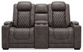 HyllMont Power Reclining Loveseat with Console Loveseat Ashley Furniture
