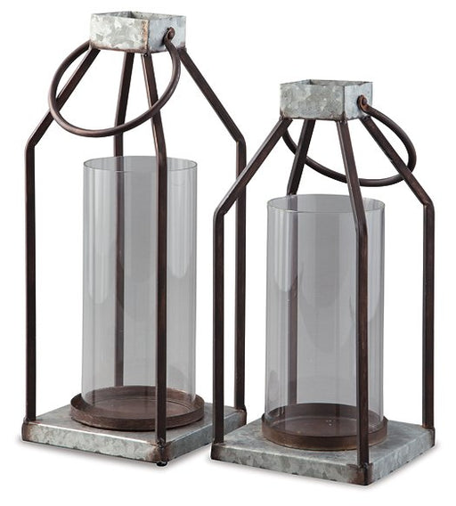 Diedrick Lantern (Set of 2) Candle Holder Ashley Furniture