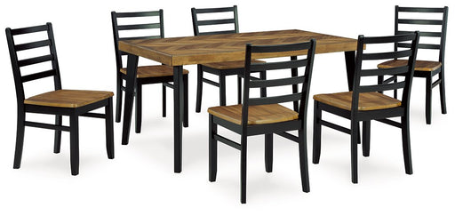 Blondon Dining Table and 6 Chairs (Set of 7) Dining Table Ashley Furniture
