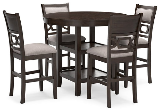 Langwest Counter Height Dining Table and 4 Barstools (Set of 5) Counter Height Table Ashley Furniture