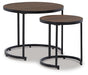 Ayla Outdoor Nesting End Tables (Set of 2) Outdoor End Table Ashley Furniture