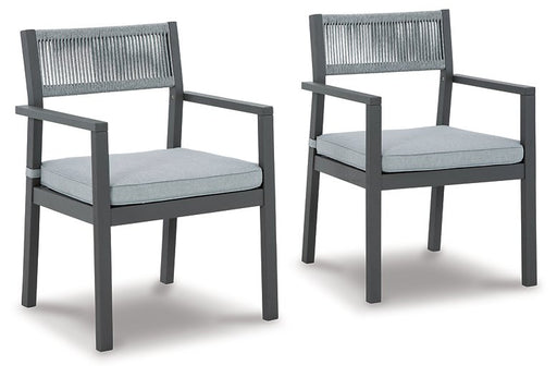 Eden Town Arm Chair with Cushion (Set of 2) Outdoor Dining Chair Ashley Furniture