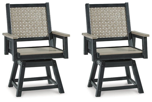 Mount Valley Swivel Chair (Set of 2) Outdoor Dining Chair Ashley Furniture