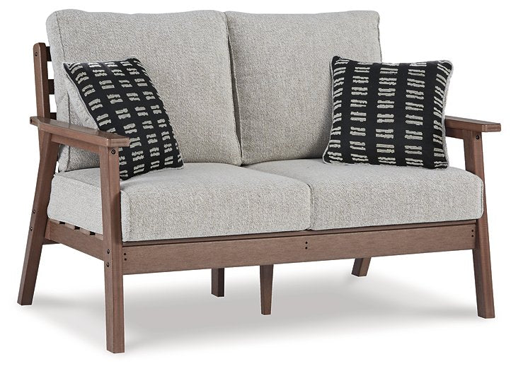 Emmeline Outdoor Loveseat with Cushion Outdoor Seating Ashley Furniture