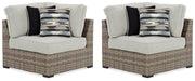 Calworth Outdoor Corner with Cushion (Set of 2) Outdoor Seating Ashley Furniture