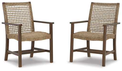 Germalia Outdoor Dining Arm Chair (Set of 2) Outdoor Dining Chair Ashley Furniture