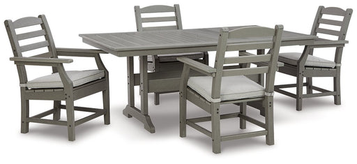 Visola Outdoor Dining Table with 4 Chairs Outdoor Seating Set Ashley Furniture