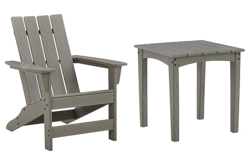 Visola Outdoor Adirondack Chair and End Table Outdoor Table Set Ashley Furniture