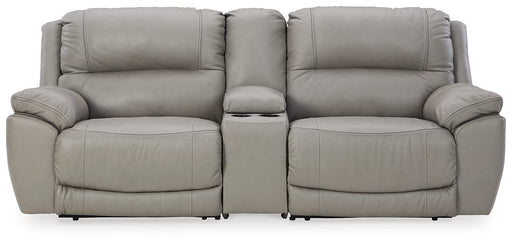 Dunleith 3-Piece Power Reclining Sectional Loveseat with Console Loveaseat Ashley Furniture